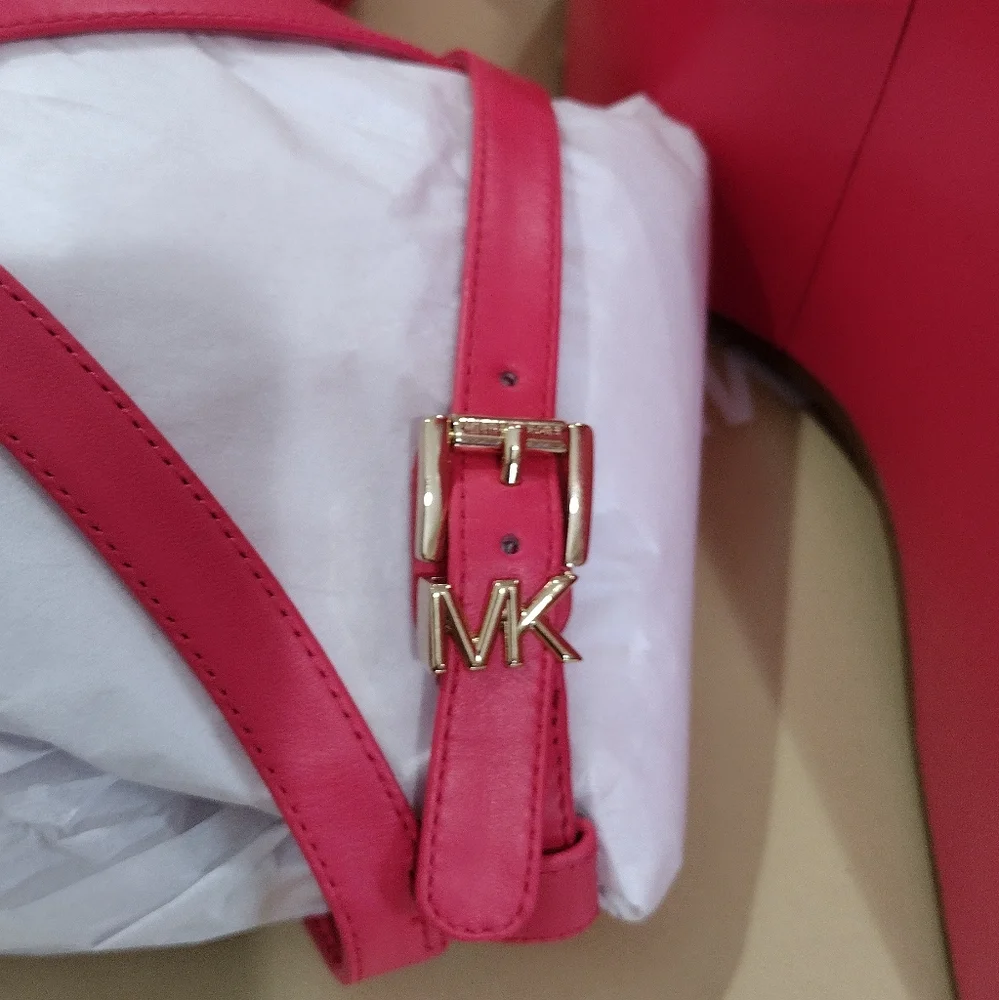 NWB Michael Kors Paola Leather Wedge Sandal - Picture 3 of 13